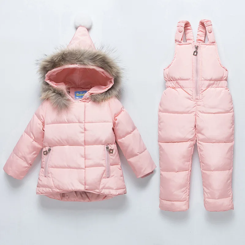 2018 Children Down Jacket Baby Girl Boy ski suit Clothes Sets Winter ...