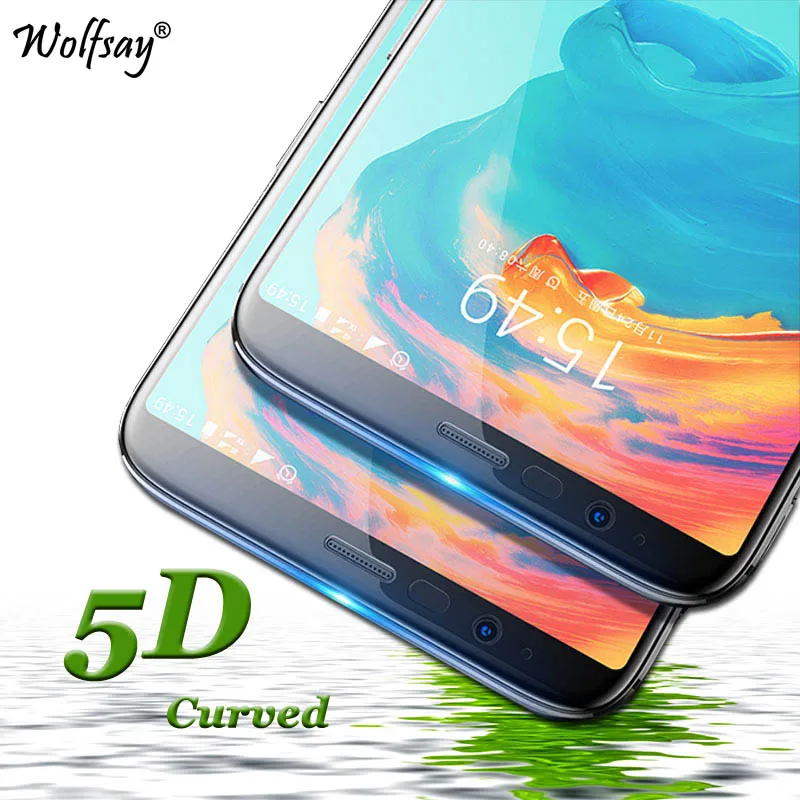 5D закаленное стекло с изогнутыми краями Oneplus 5T защита экрана полностью клеевое