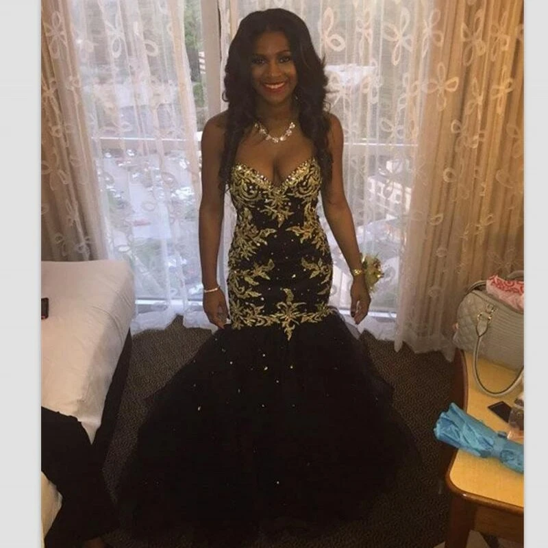 black and gold evening dress plus size