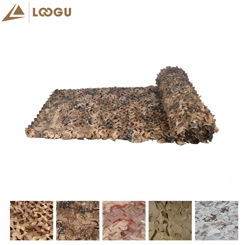 LOOGU E 1.5 m x 10 m سيارة تغطي خيمة الجنبات العسكرية التمويه الصيد المعاوضة دون حافة ملزمة و شبكة صافي الشمس المأوى
