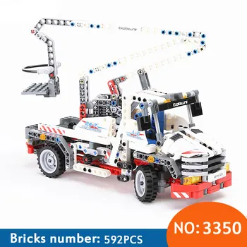 

2018 NEW 3350 bucket technology truck Telescopic handler Kids Toy building blocks set transport 8071