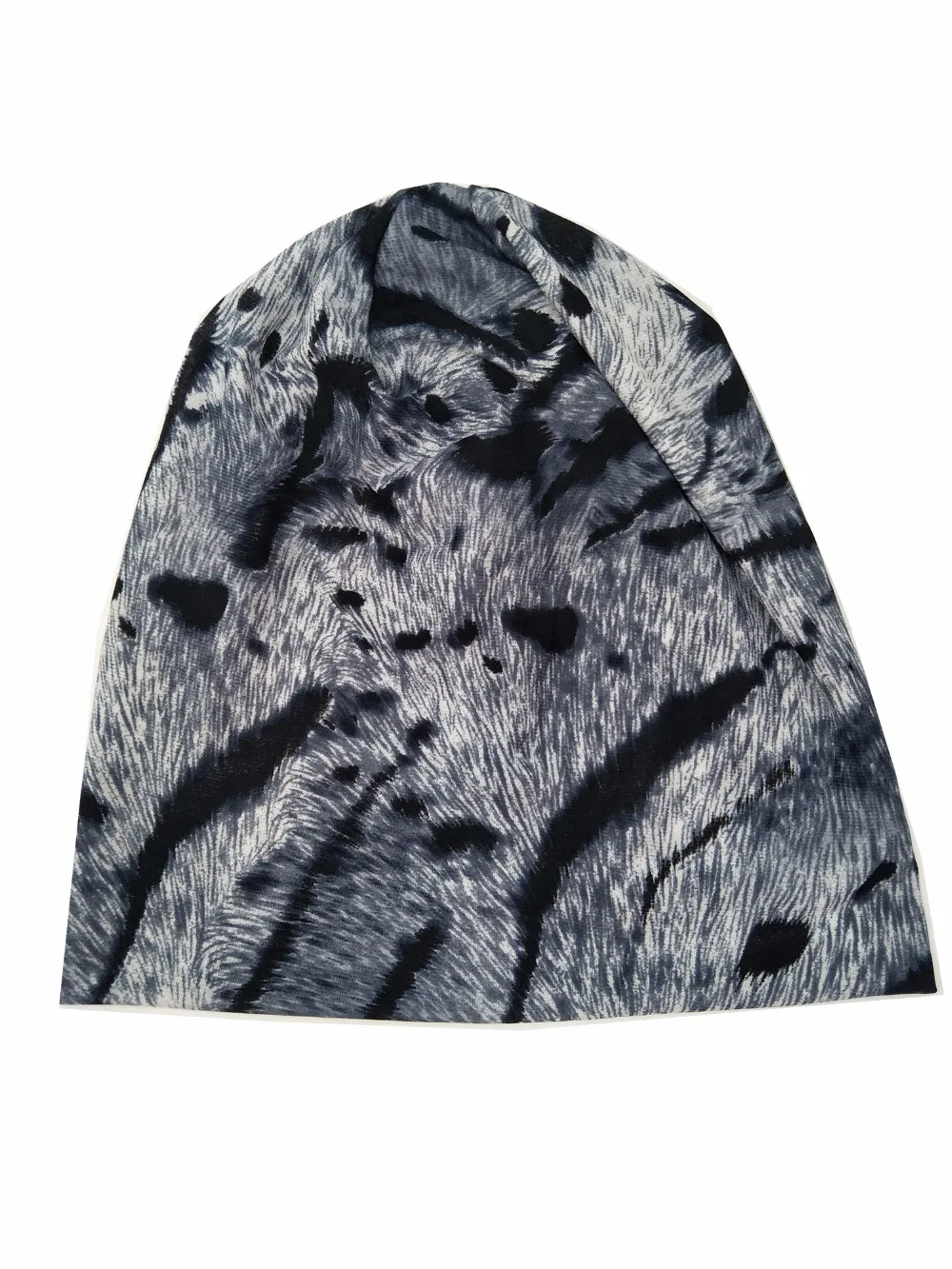 B178184 модные эластичные белые и черные с принтом skullcap черные шляпы в полоску для женщин Удобная шапочка