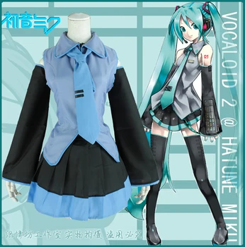 

Anime VOCALOID Cosplay Hatsune Miku Cos Halloween Party Cos Formula suit Sweet Cute Lolita Set Costume