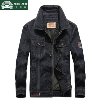 

High Quality Denim Jacket Men Brand AFS JEEP Casual Spring Autumn Mens Jackets Plus Size S-5XL Outwear Cowboy Jean Coats Men