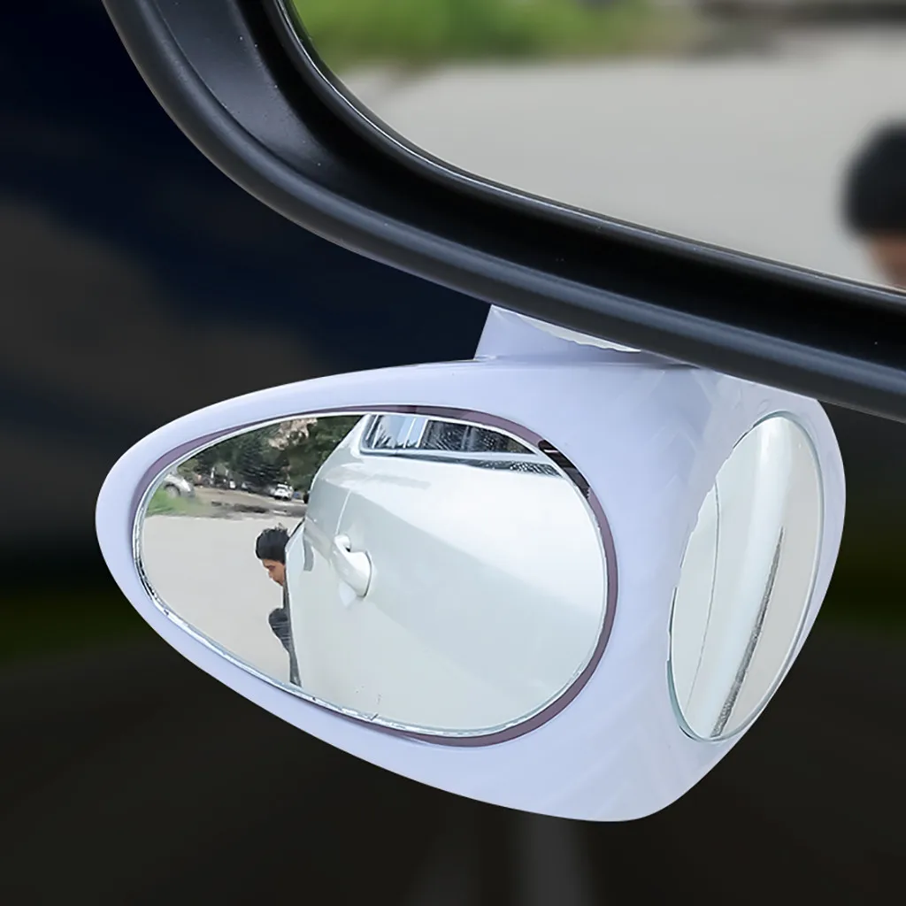 Автомобильное вспомогательное зеркало с двойным видением, автомобильное Левое зеркало заднего вида, зеркало заднего вида, переднее и заднее колесо, зеркальное зеркало черного и белого цвета