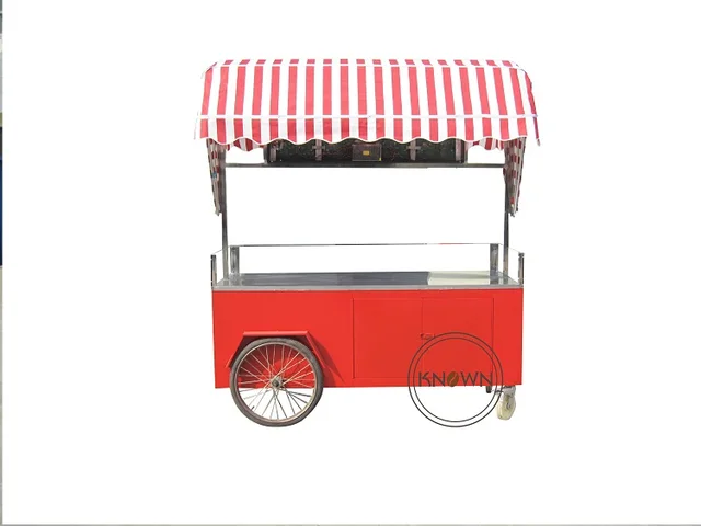 Ice cream trolley/Hand push mobile food carts/trailer/ ice