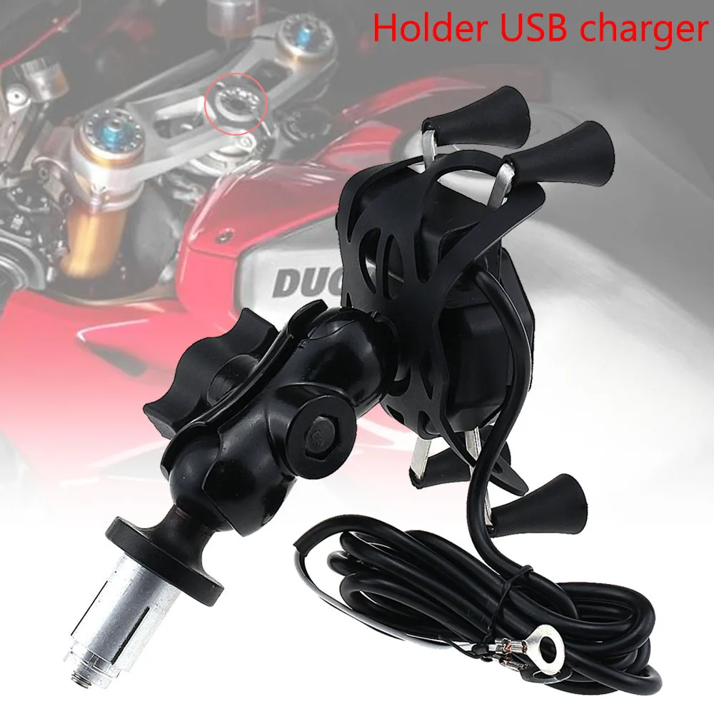 Phone Holder for HONDA CBR 600RR CBR600RR 2007- Motorcycle Accessories GPS Navigation Bracket 13mm - Цвет: USB-2