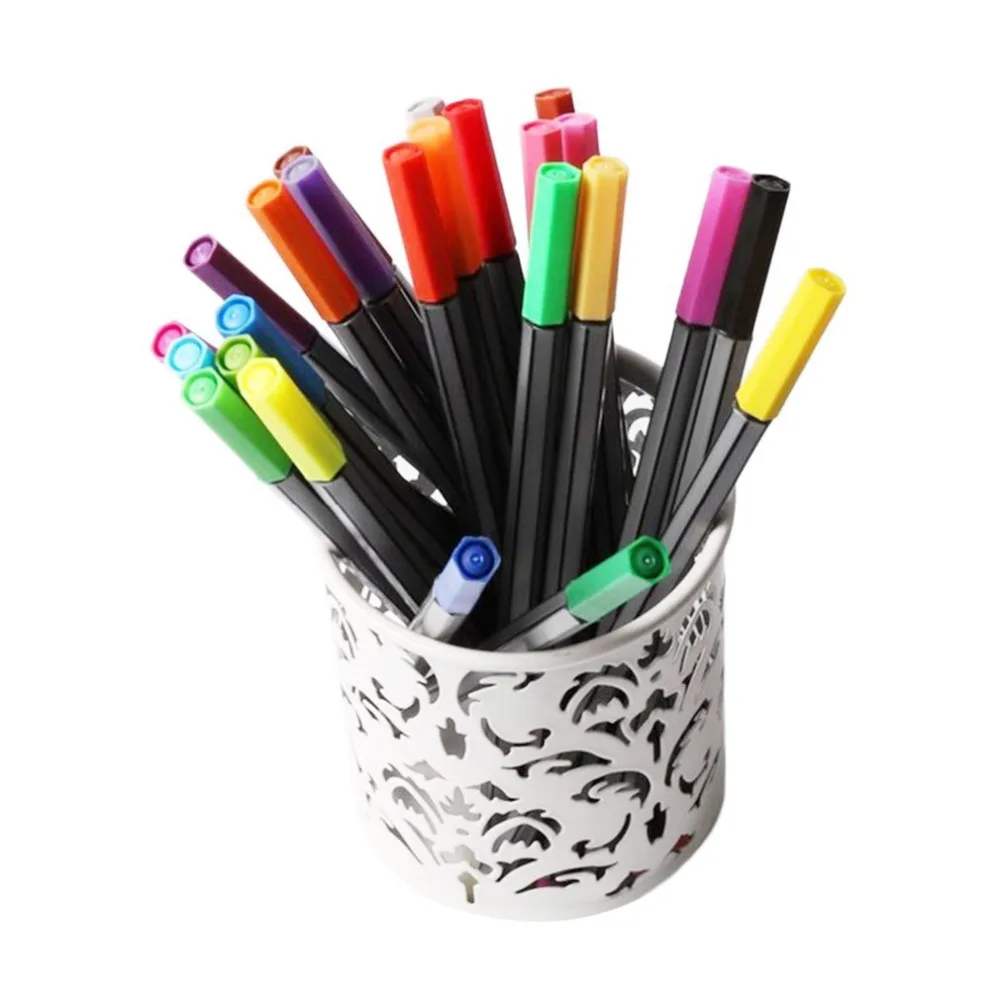 24 Colori Sottile Linea Disegno A Penna Manga Del Fumetto Pubblicit  Pro tazione di Cancelleria Ufficio Scolastico Forniture Art Marker Penne Gel Penne
