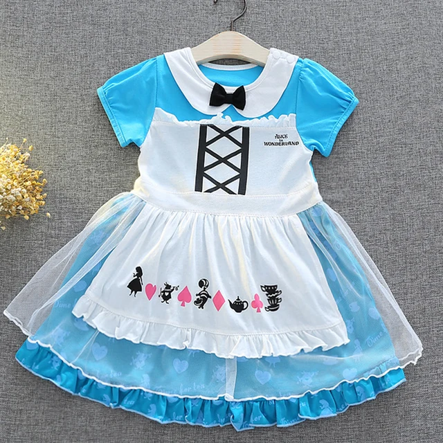 2018 Summer Alice in Wonderland Baby Girls Dress Children Tutu Birthday