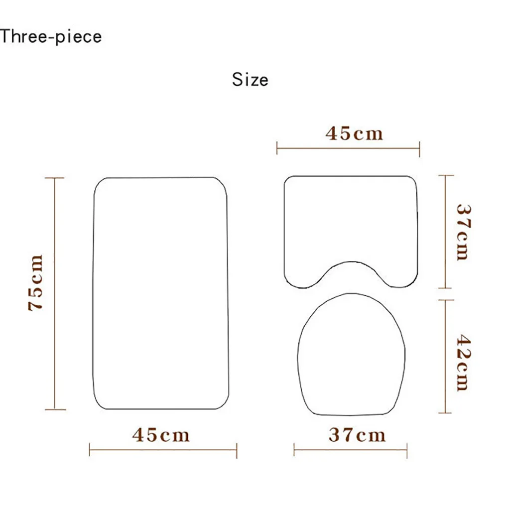 4 шт., крышка для унитаза, покрытие для унитаза, нескользящий коврик для унитаза из полиэстера, набор для ванной, занавеска для душа, аксессуары для унитаза, Tapa Inodoro2020