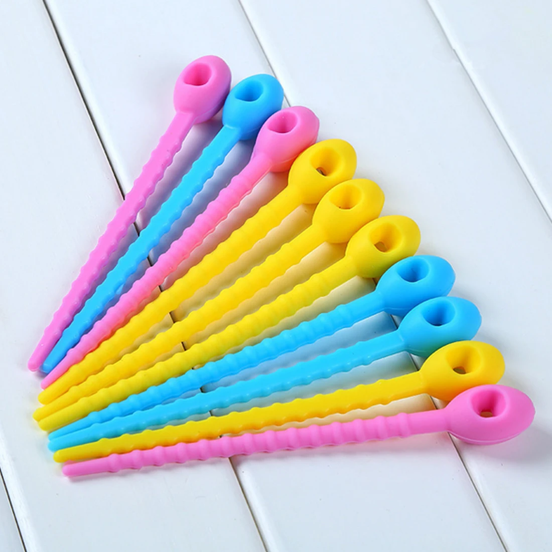 100 food grade Silicone Bag Ties Cable Management Zip Tie Twist All