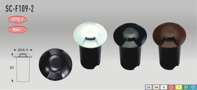 Ângulo de Iluminação de Alumínio Luzes do Jardim ao ar Grupo de 6 Forma Levou Lâmpada Subterrânea Led Escadas Livre Branco - Marrom Preta Cover Ip67 2 3 underground lamp