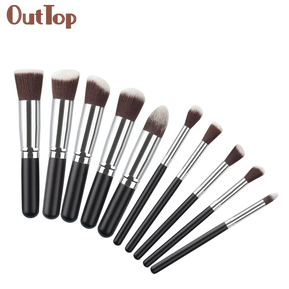 

Levert Dropship 10PCS Cosmetic Makeup Brush Brushes Set Foundation Powder Eyeshadow  0324B
