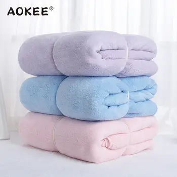 

AOKEE Brand Luxury Large Microfiber Bath Towel for Adults 75x150cm Thick Soft Beach Towels Outdoor Travel Sport Bathroom Towels