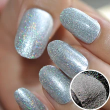 1/25" маленький голографический серебристый блестящий порошок лучевой DIY Дизайн ногтей УФ ногти Блестящий Блеск пылезащитный пигмент 6 г N101