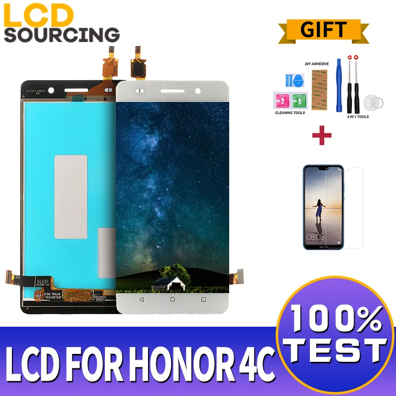 

5.0" LCD Display For Huawei Honor 4C Touch Screen Digitizer Assembly With Frame Replace For CHM-U01/G Play Mini CHC-U01 CHC-U03