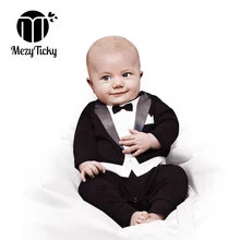 Child one-piece romper toddler tiny Cotton Overalls New child winter Jumpsuit for teenagers Boys Faux tie print clothes Toddler layette