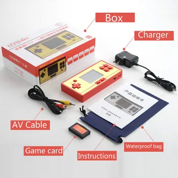 

Classic Retro Game Console Handheld Portable 2.6" 600 Games Pocket Free Cartridge 2nd Player Controller for FC