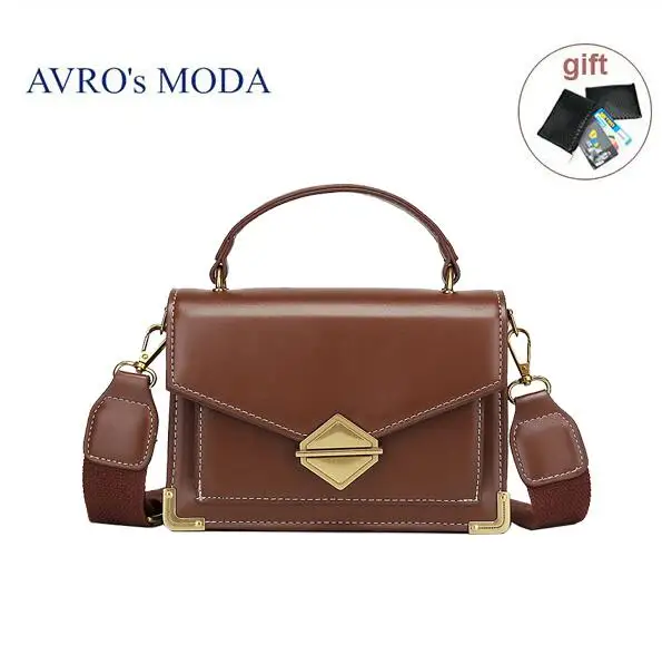 AVRO's MODA сумка женская искусственная кожа сумки женские через плечо маленькие сумки дизайнерские маленькая сумочка женская - Цвет: brown bags