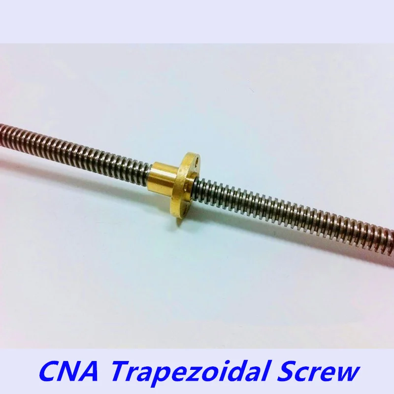 

3D Printer T8 screw THSL-200-8D Trapezoidal Lead Screw Dia 8MM Lead 2mm Length 200mm with Copper Nut