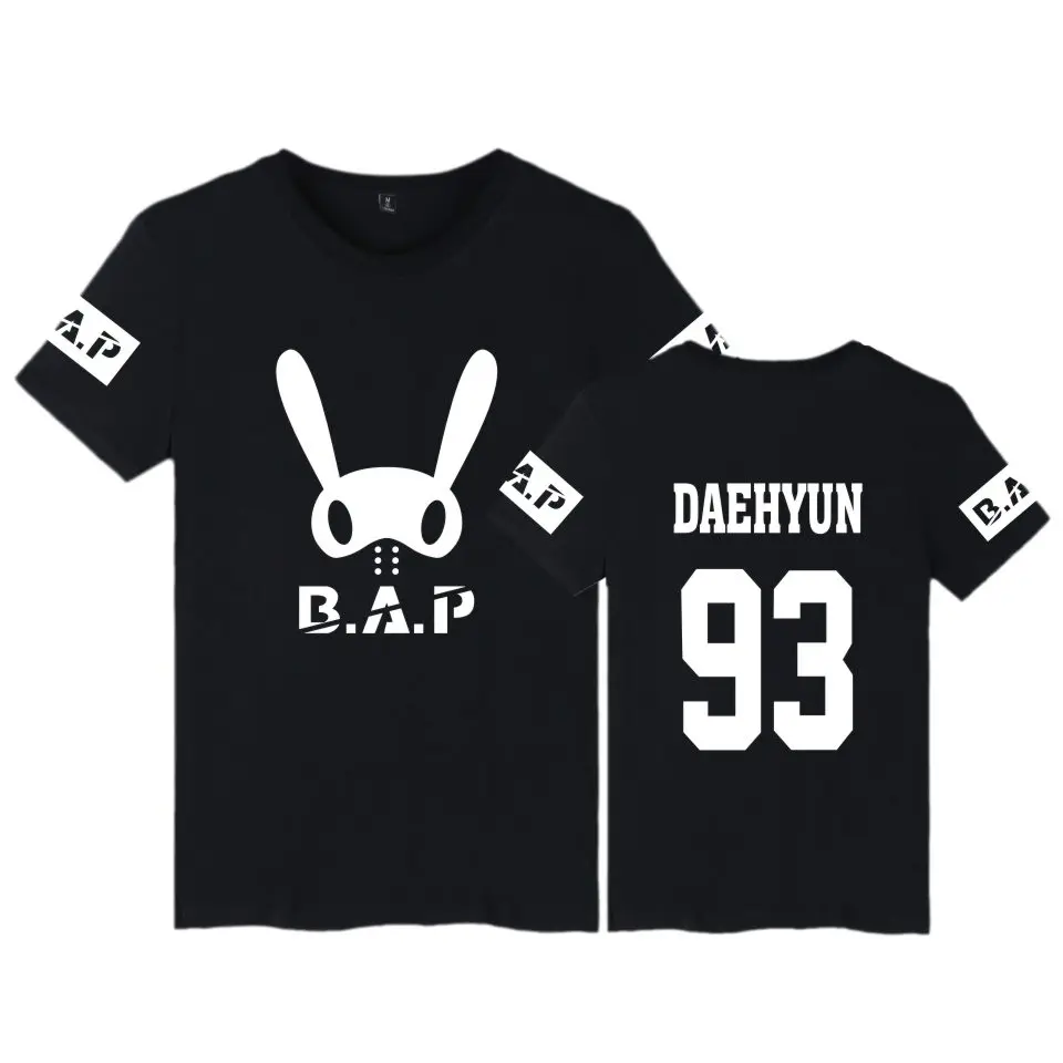

B.A.P Popular Kpop Cool Logo Picture Summer Short Sleeve Cotton T-shirts Women Men Summer Kpop Leisure Wear Fashion T Shirts