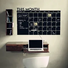 Виниловая мельная доска ежемесячный календарь Наклейка на стену планировщик настенная бумага съемные наклейки на стену J2Y
