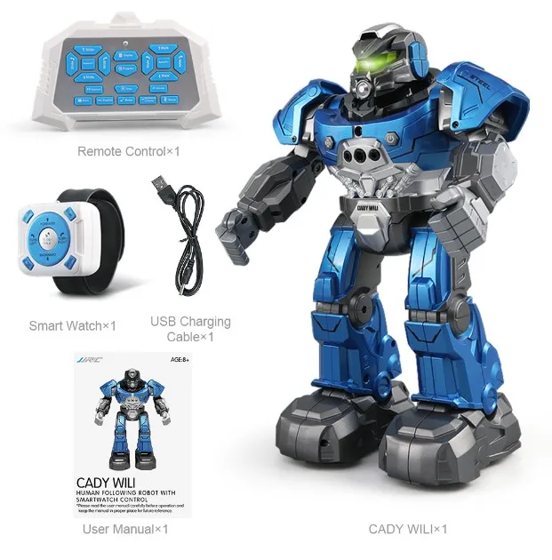 JJR/C R5 CADY WILI Intelligent Smart Robot Programmable Auto Music Dance RC Robot & Smart Watch Follow Gesture Sensor RC Toys
