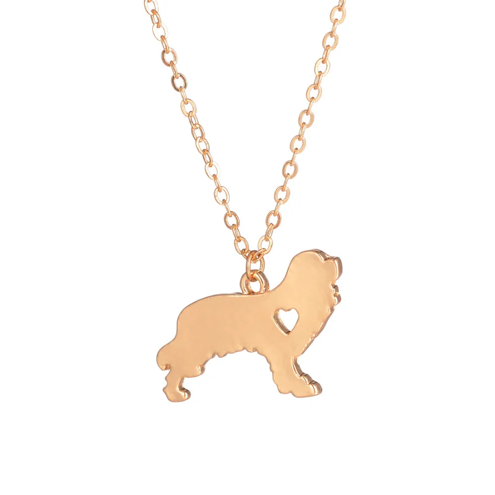 Fashion Cute Cavalier King Charles Spaniel Collana Girocollo Con Ciondolo A Cuore