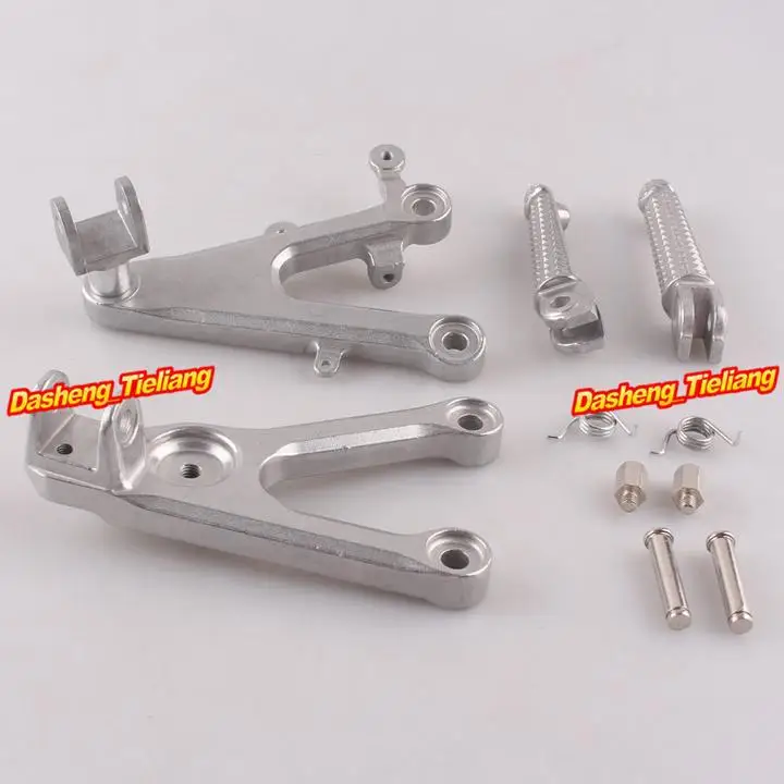 Aluminum Alloy Passenger Rear Foot Pegs Footrest Brackets for YAMAHA YZF R6 03 05 R6S 06
