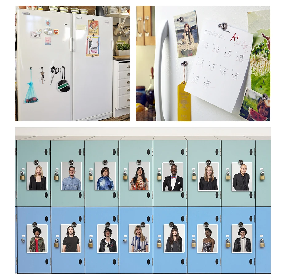 930_10 Super Strong Neodymium Magnets Pinboard Office Magnet Sticker Chess Shape Push Pin Fridge Magnet Buckle