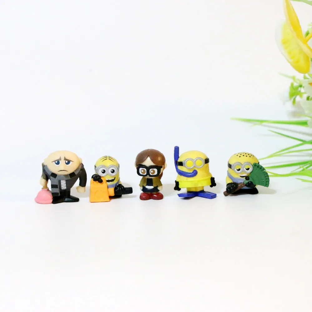 50 шт./лот фигурки игрушки 3D глаз мини Despicable Me ПВХ фигурка аниме модель подарки для
