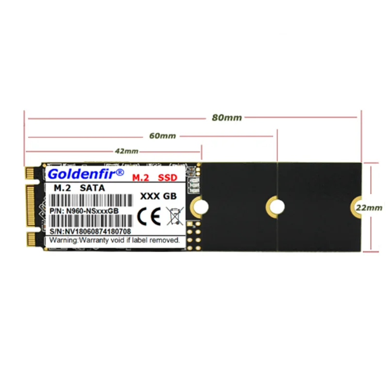 Goldenfir SSD M.2 2260 SATA M2 960 ГБ 512 256 240 128 120 HDD NGFF 64 Гб 60 для ноутбука NGFF|Внутренние