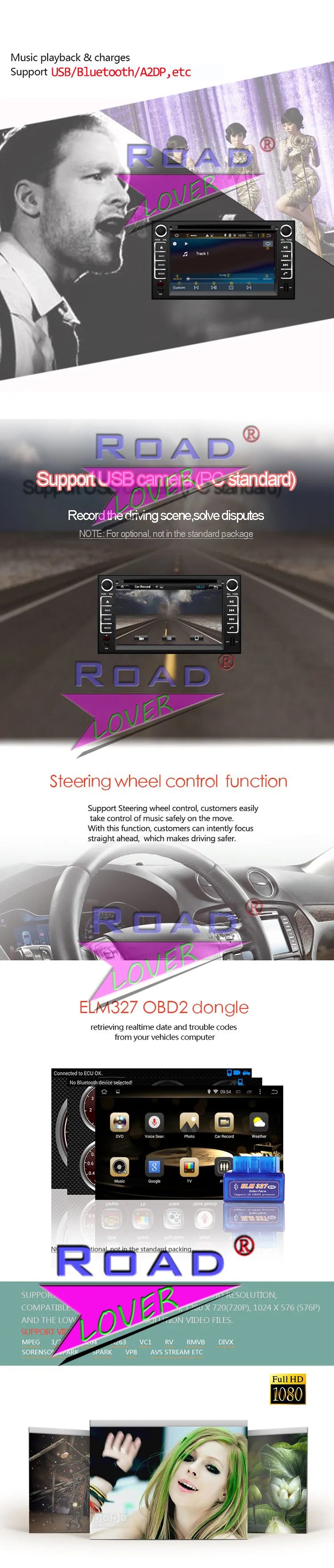 Clearance Roadlover Android 9.0 Car DVD Player For KIA Cerato Sportage Sorento Carens Optima Picanto Carnival Pride Stereo GPS Navigation 10