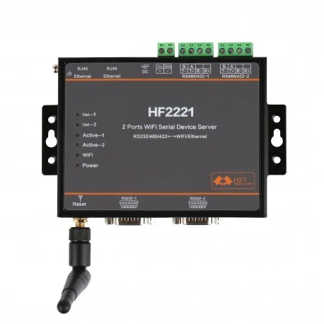 

HF2221 Direct Factory Serial Server Provide Physical Type for Detailed Application 2 X RJ45 Ports