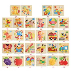 Дерево 3D головоломки игрушки для детей мультфильм головоломку разведки Дети раннего образования игрушки-17 88 998