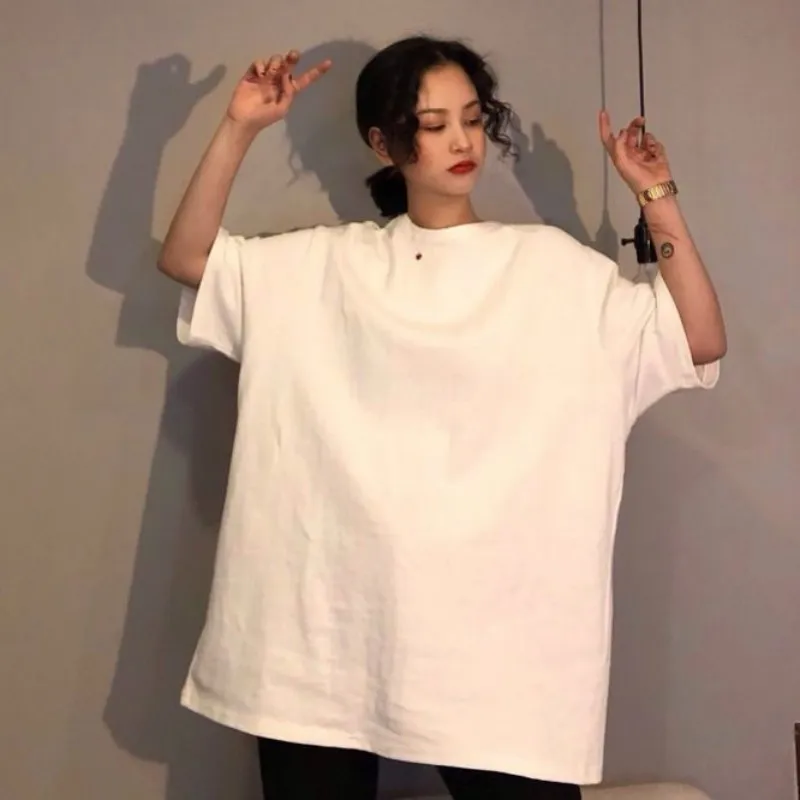 T-shirts Women Summer Korean Style Loose All-match Simple Womens Print O-Neck Half Sleeve Female Daily Comfortable Chic Kawaii