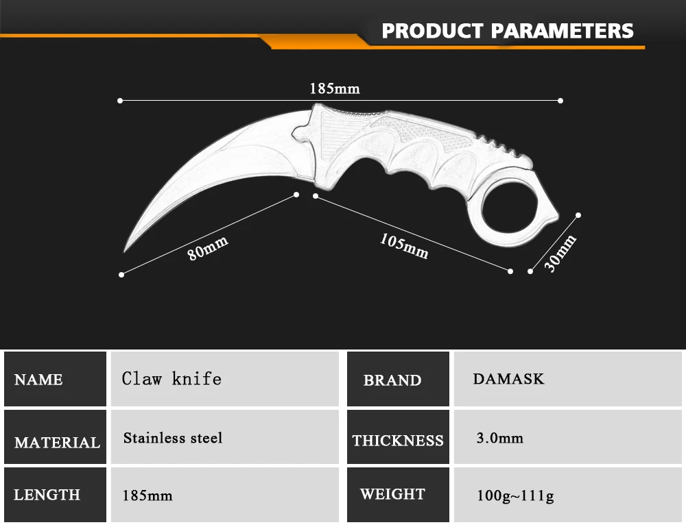Damask CSGO KARAMBIT тактический карманный нож 5 цветов на открытом воздухе и выживании