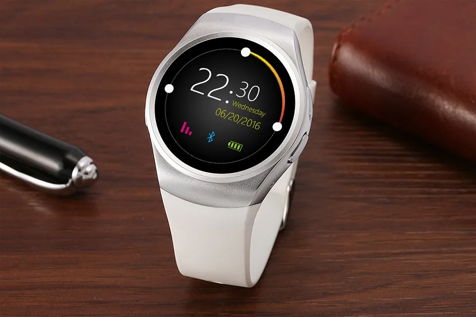 № 1 g3 умные часы, с экраном сердцебиения, MTK2502c Часы Android Bluetooth круглые умные часы Смарт-часы Поддержка сим-карты