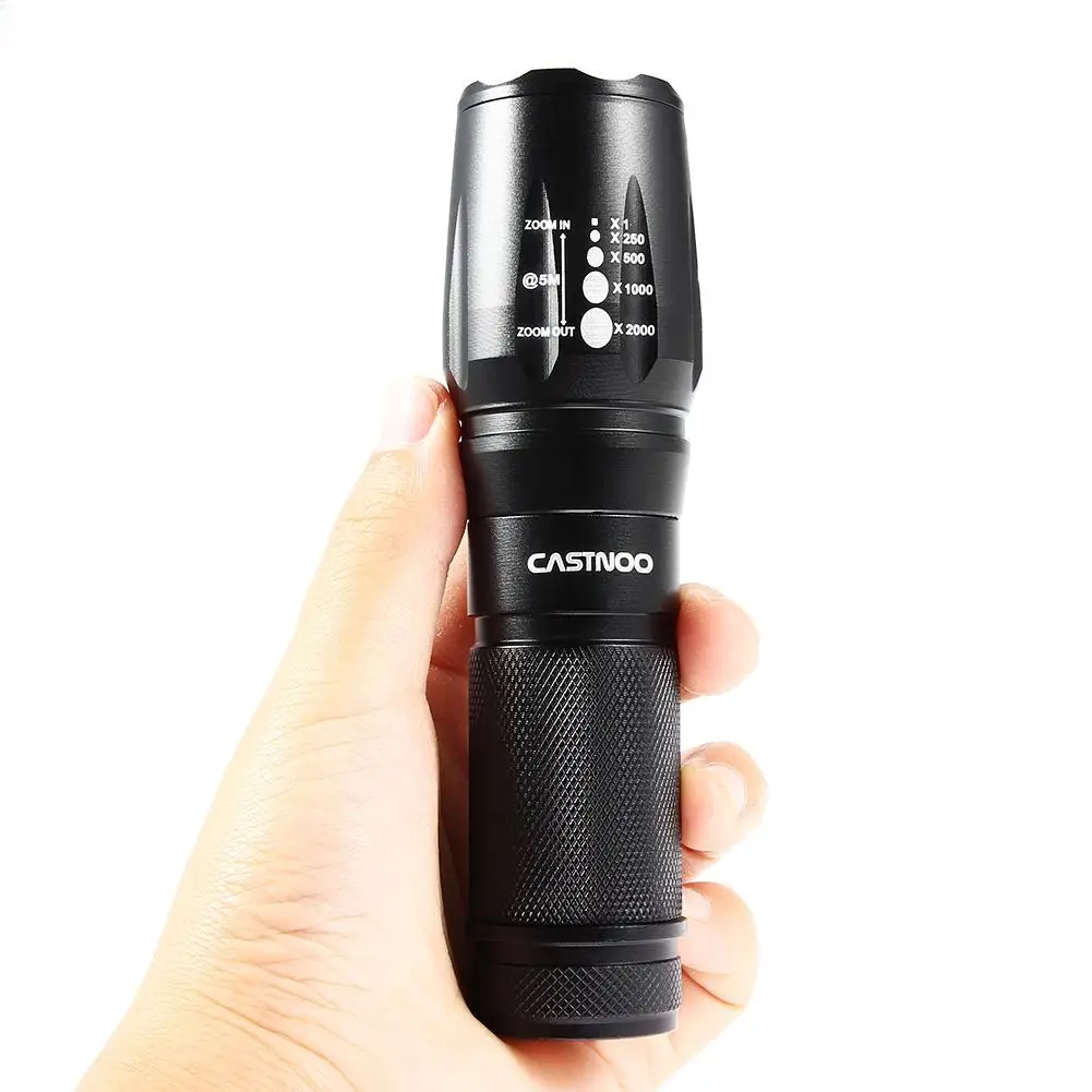Castnoo Zoomable 8000 люмен 5 режимов T6 СВЕТОДИОДНЫЙ Фонарь Лампа 18650 + зарядное
