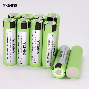 شراء200 قطعة NCR18650PF 18650 2900mAh استنزاف عالية الأصلي جديد 10A ارتفاع معدل التفريغ البطارية لباناسونيك ل سكوتر أداة السلطة