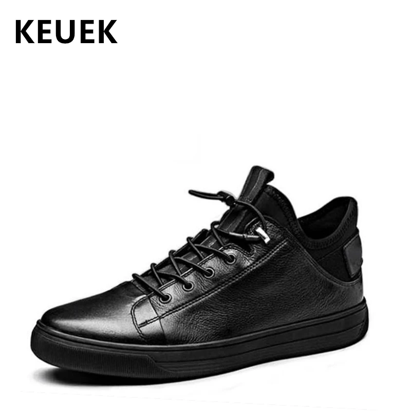 

Spring Autumn Men Sneakers Casual shoes British style Lace-Up Flats Fashion Outdoor Sneakers Soft Comfortable Male Loafers 02A