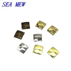 Море MEW 11 мм Металл украшения и аксессуары из меди 4 цвета покрытием квадратный Шарм инструменты для наращивания волос изготовления