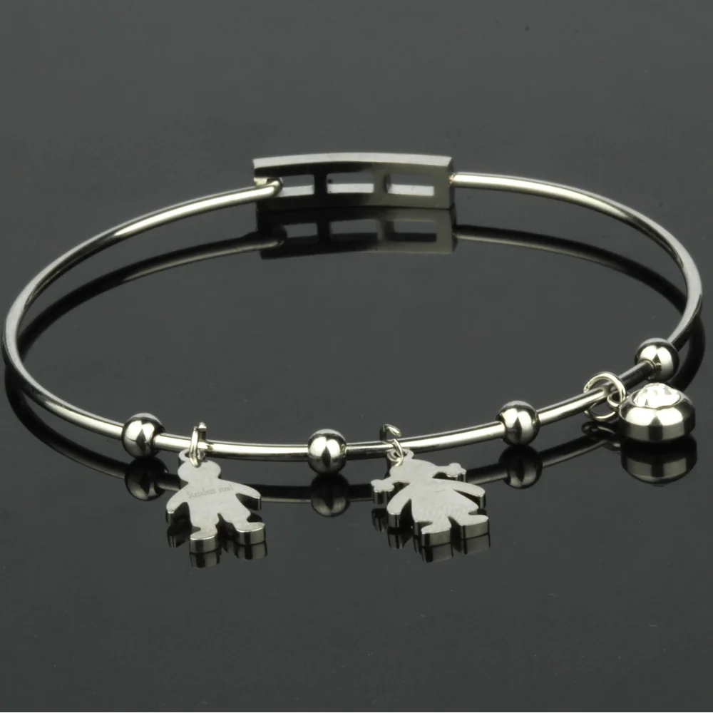 ZUUZ модный браслет браслеты манжеты braclet braslet из нержавеющей стали с цирконом