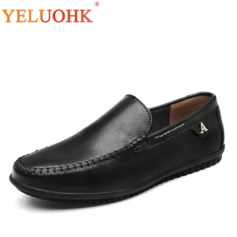 

38-47 Leather Shoes Men Big Size Men Loafers Slip On Spring Autumn Men Shoes Casual High Quality