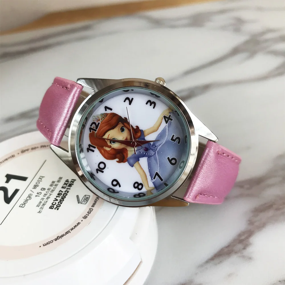 2017 Hot 3D long haired princess prince cartoon kids font b watches b font ladies men
