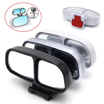 

1Pc Universal 180 degree Adjustable Auto Wide Angle Rear Mirror Side View Car Blind Spot Square Mirror