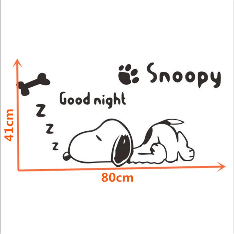 diy Cartoon Dog Mirror 3D Wall Stickers room decoration For Kids rooms Decor living room TV background wall art home decor mural