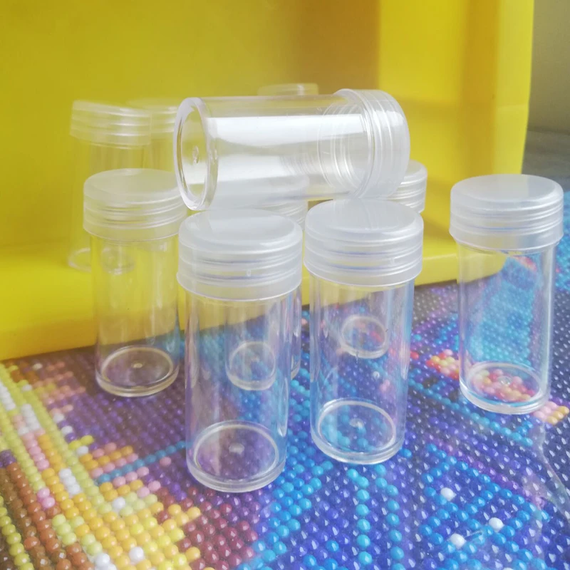 Diamond Painting Accessories 60Pcs Bottles Transparent Diamond Painting Beads Storage Container Box
