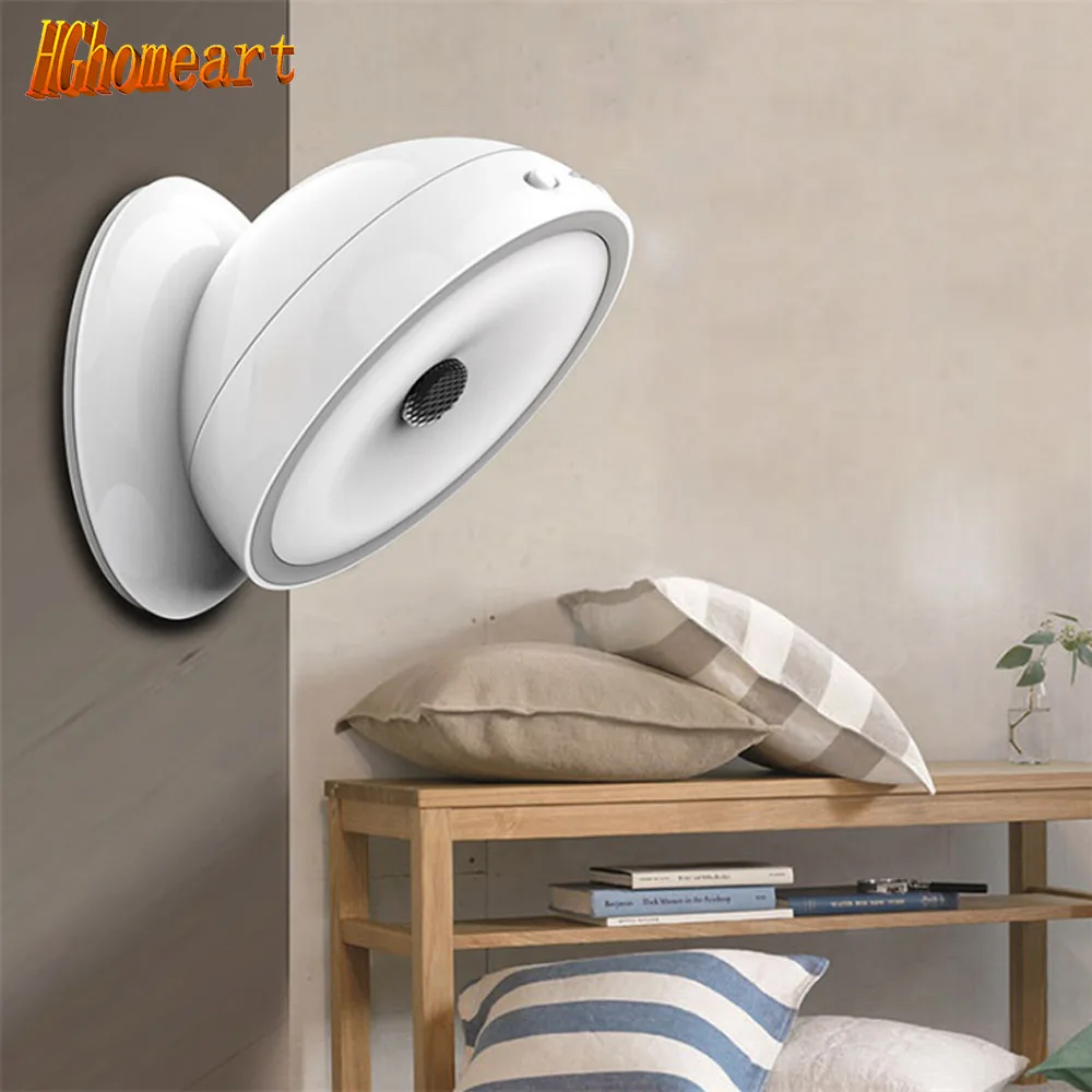 

LED Light Sensor Night Light 360 Degree LED Rotary Sensor Light Charging Bedroom Corridor Lighting