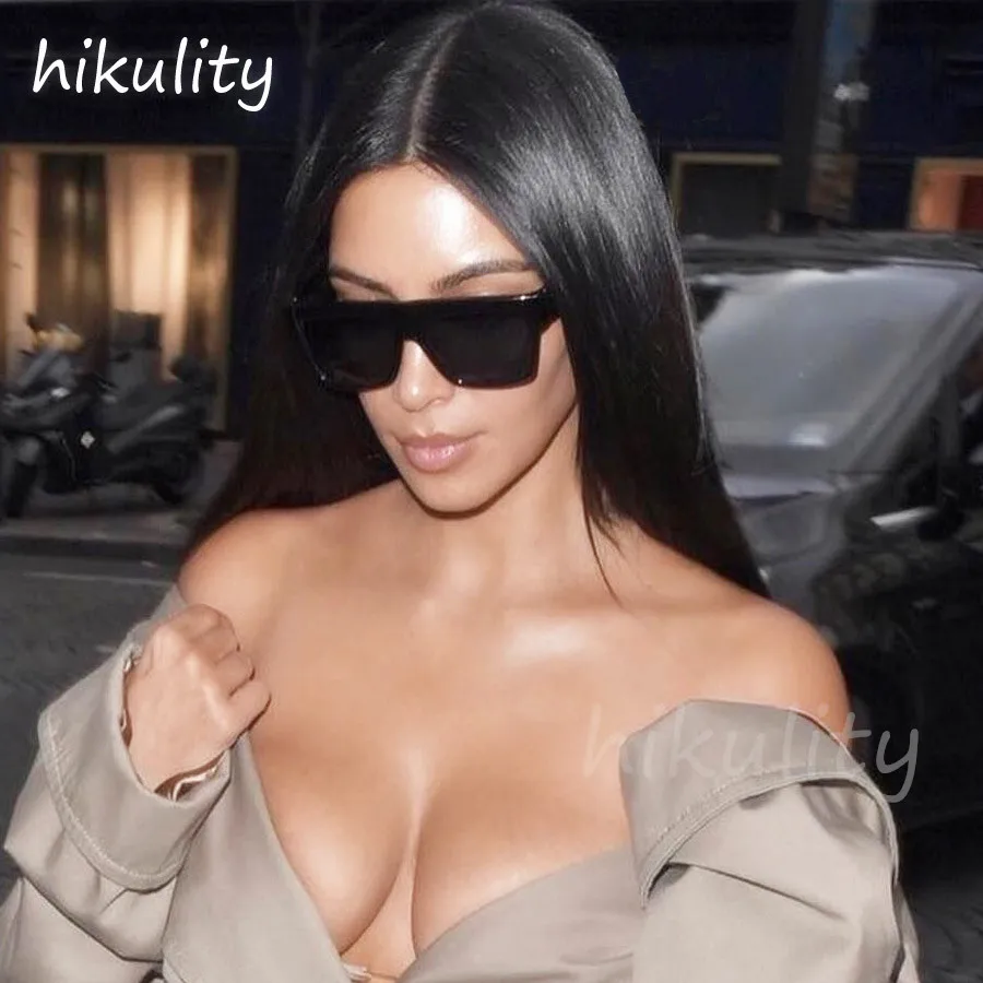 

80816 Vintage Rectangle Kim Kardashian Sunglasses Women Luxury Brand Retro Ladies Shades UV400 Protection Sun Glasses for Men